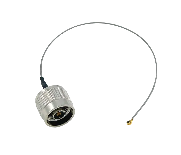 Cable Coaxial U.FL a N-Macho, CA100, Negro, LMR100, 20cm 2
