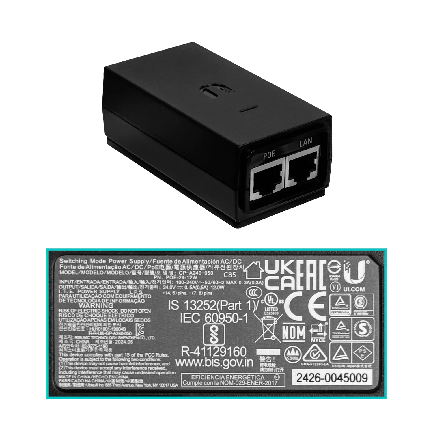 UBIQUITI 2,4GHz 8,5dBi 23dBm 1-100-RJ45 inc-PoE-24V 2x2 Exterior 2