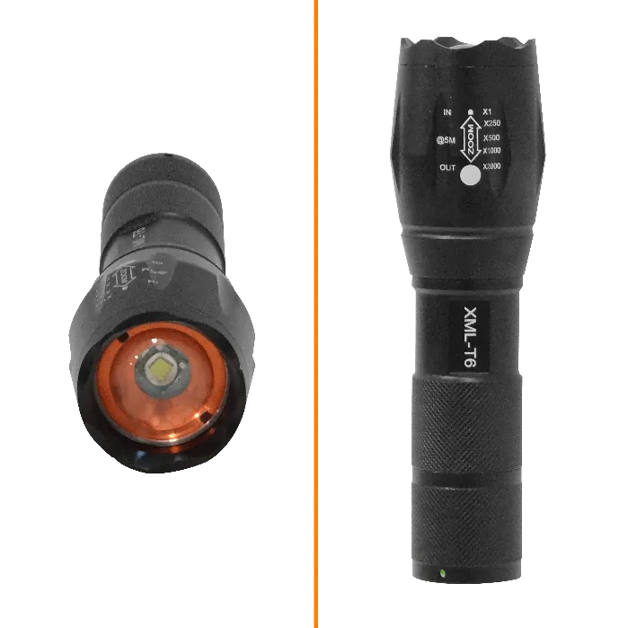 DM-L03 1-LED incluye cargador/4,2V y pila 18650 litio Linterna XML-T6 3