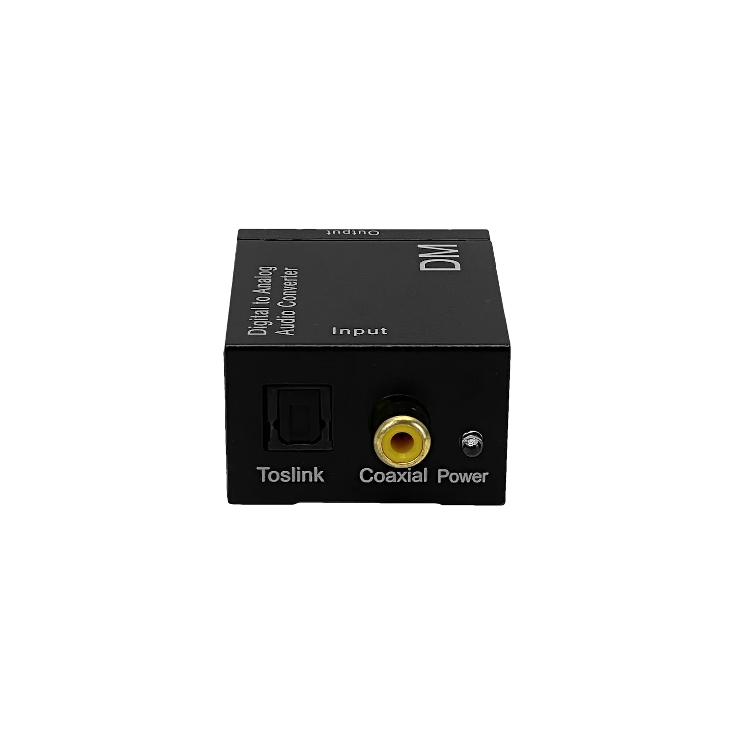 Convertidor TOSLINK-RCA Audio Óptico/Coaxial a 2 RCA-H, 5V, 51x42x26mm, Color Negro 5