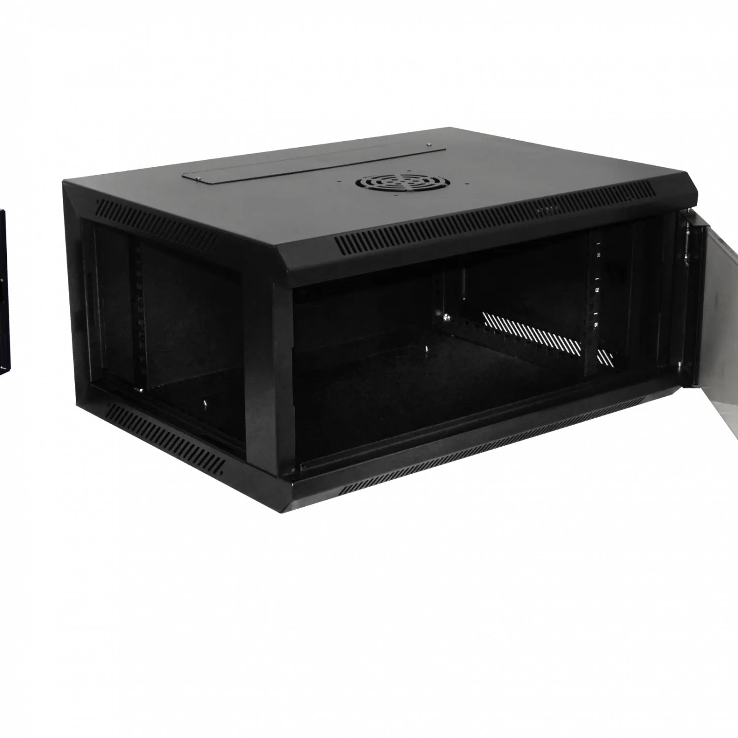 LINKMADE Laterales-Remov 4U 45cm-Fondo Rack Pared Mural Negro 2