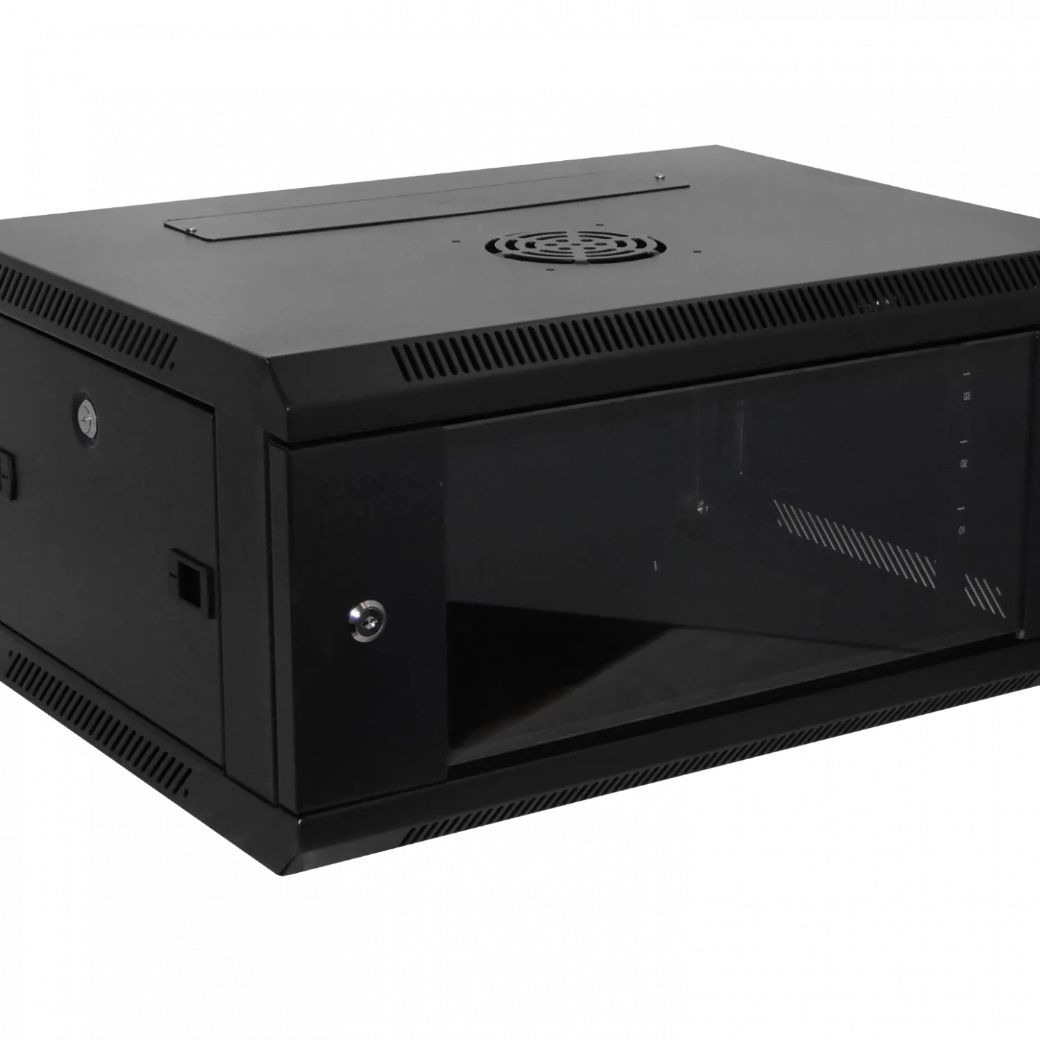LINKMADE Laterales-Remov 4U 45cm-Fondo Rack Pared Mural Negro 5