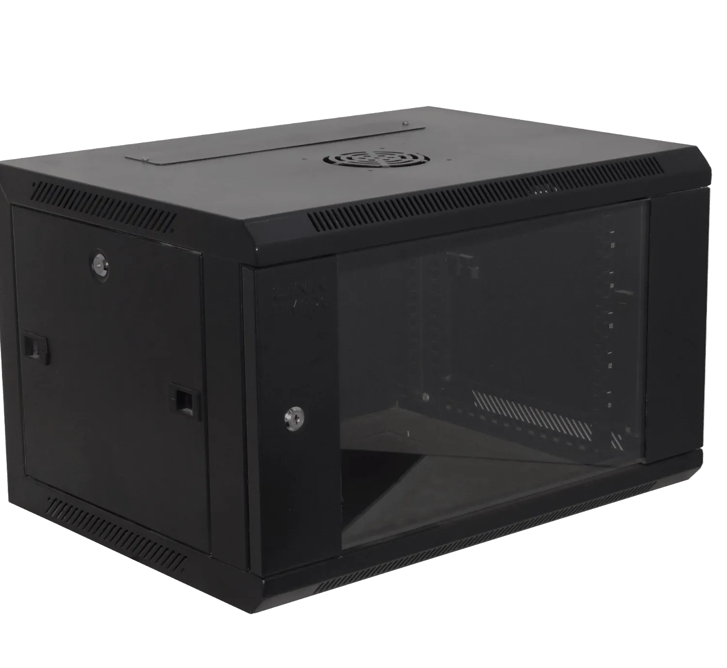 Gabinete Pared LINKMADE RK06-4L 6U Fondo 45cm Negro Incluye M6 y 2U 2