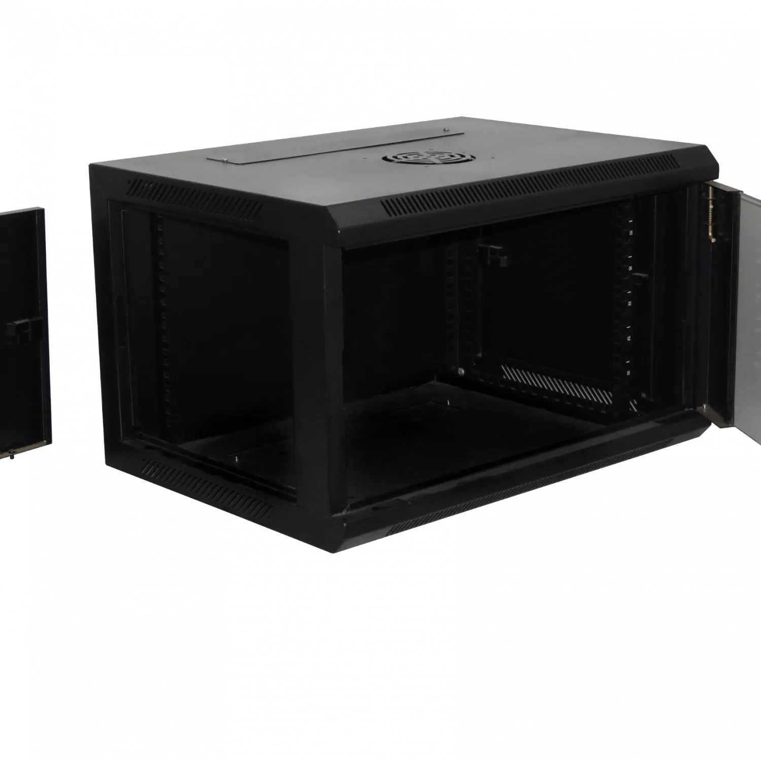 Gabinete Pared LINKMADE RK06-4L 6U Fondo 45cm Negro Incluye M6 y 2U 3