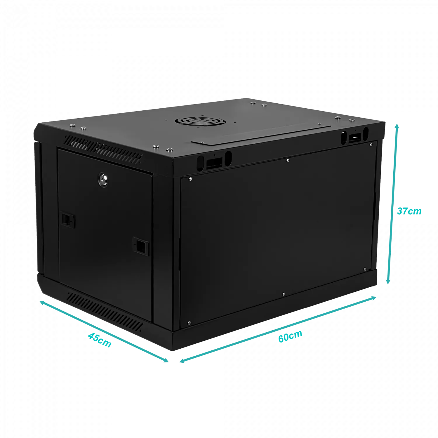 Gabinete Rack Mural LINKMADE RK06-4LD 6U 45cm Fondo - Desarmado 9
