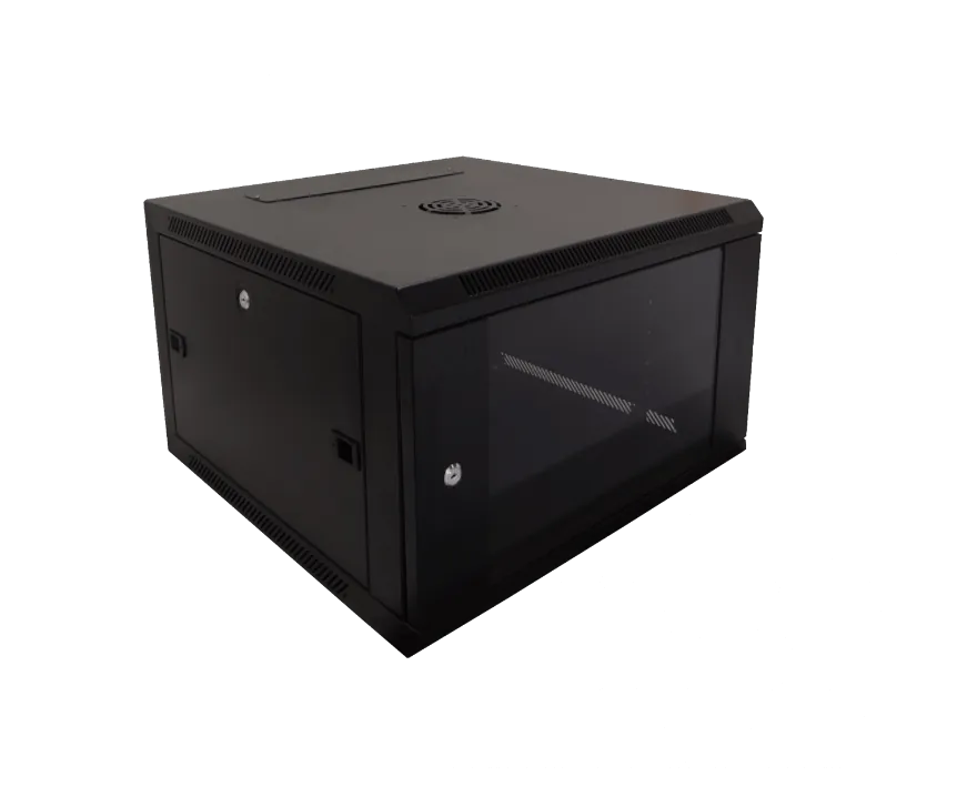 LINKMADE 60CM-FONDO 6U GABINETE RACK PARED NEGRO 5