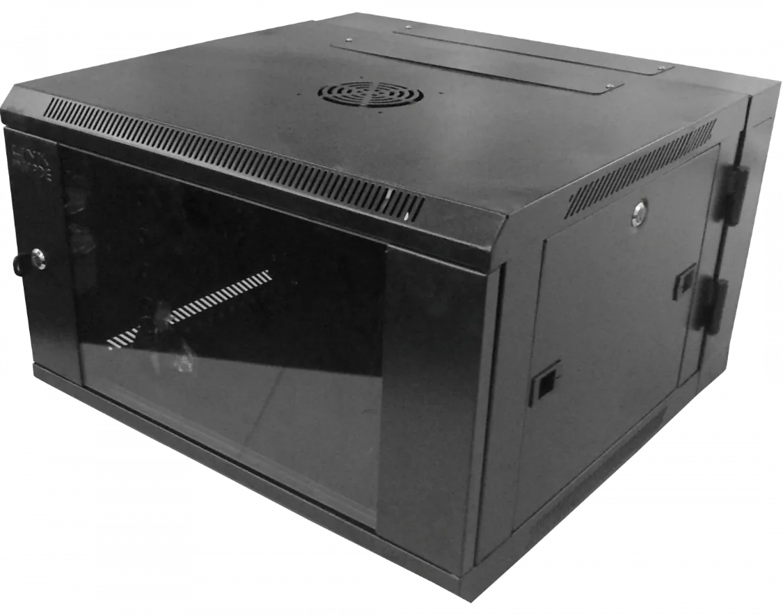 Gabinete Rack Mural LINKMADE RKD06-6L - 6U, Doble Bisagra, 60cm Fondo 3