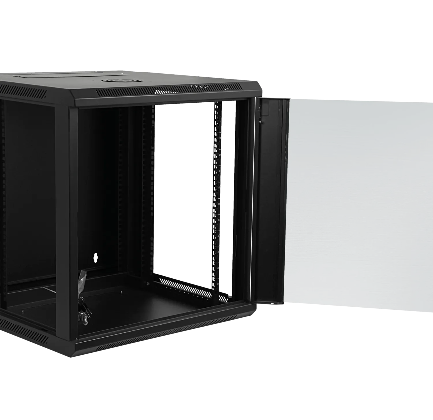 Rack LINKMADE 12U, Doble Bisagra, Fondo 60cm, Negro, Incluye 2U 4