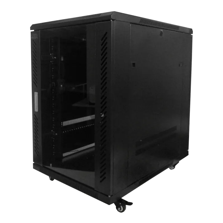 Rack Piso LINKMADE RK18-9VL 18U 90cm Fondo Negro PDU y Ventilacion Incluidas 7