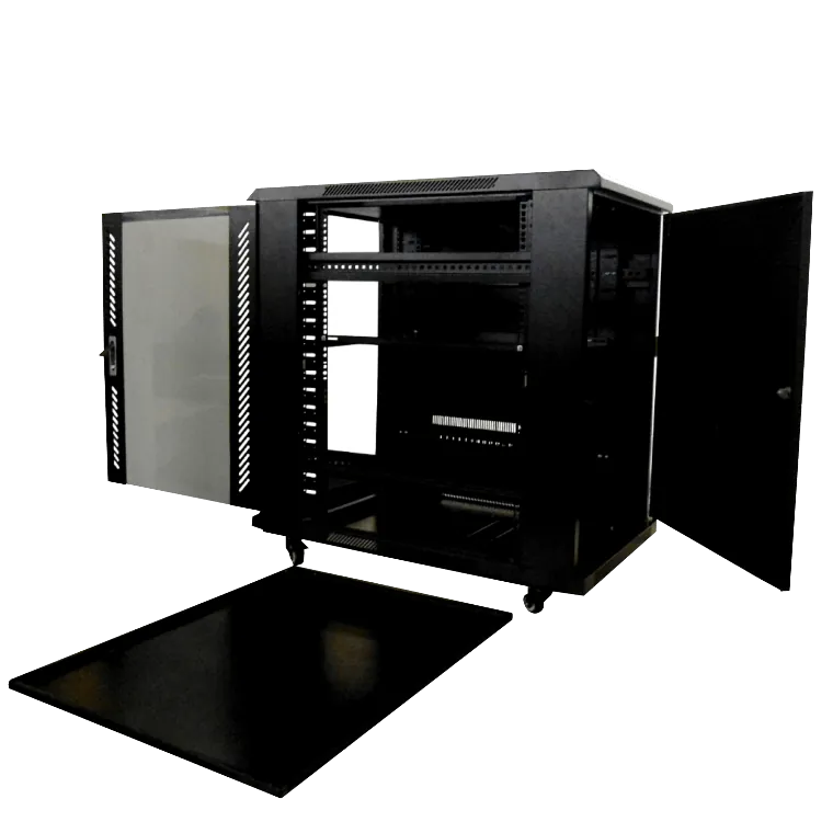 Rack Piso LINKMADE RK18-9VL 18U 90cm Fondo Negro PDU y Ventilacion Incluidas 6