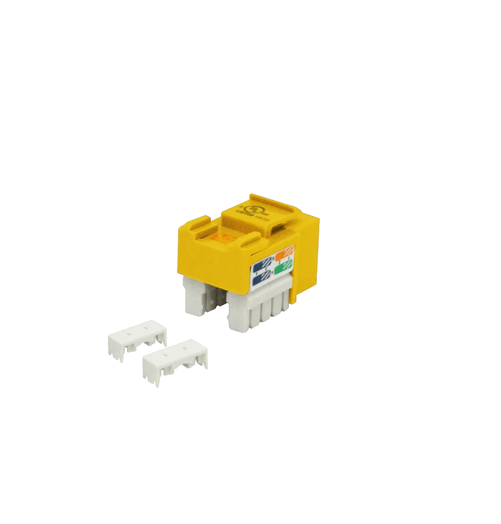 Keystone Punchable LINKMADE KP5ML Cat5E Amarillo U UTP RJ45 Conector Hembra 4