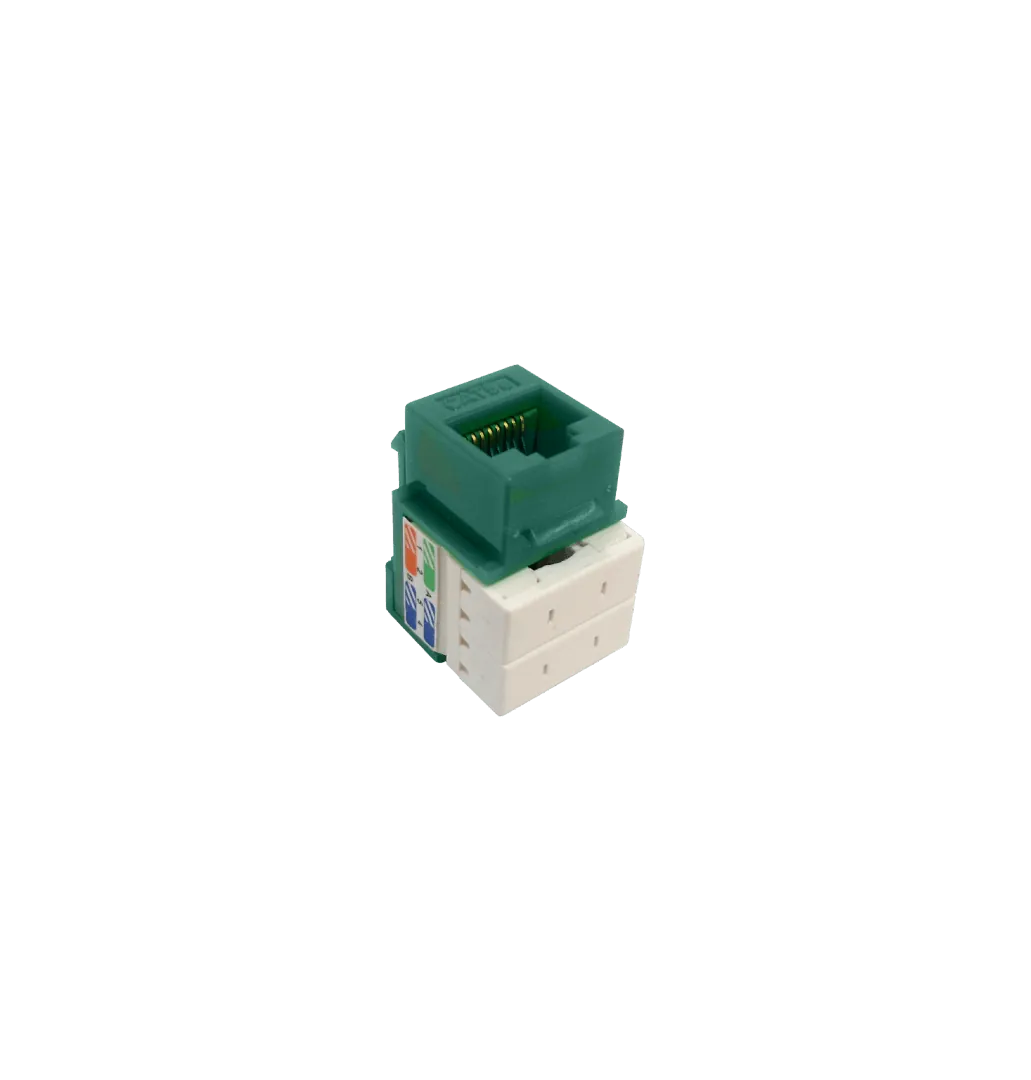 LINKMADE Verde Cat5E U/UTP Punchable Keystone Conector Hembra RJ45 2