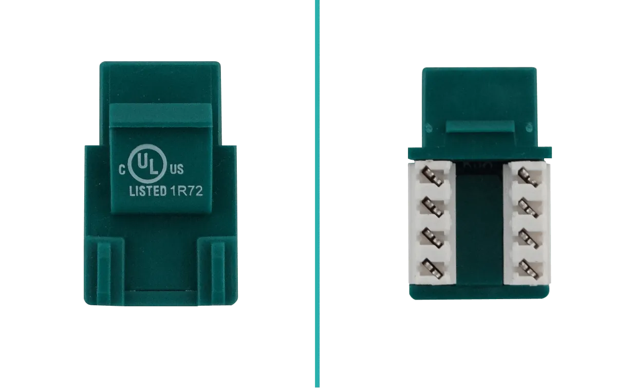 LINKMADE Verde Cat5E U/UTP Punchable Keystone Conector Hembra RJ45 5
