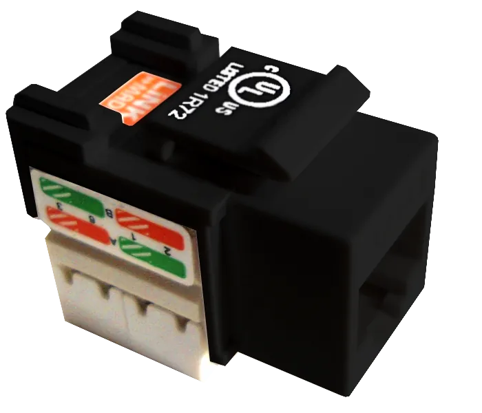 Keystone LINKMADE KP6NL Negro Cat6 U UTP Punchable RJ45 Conector Hembra 2