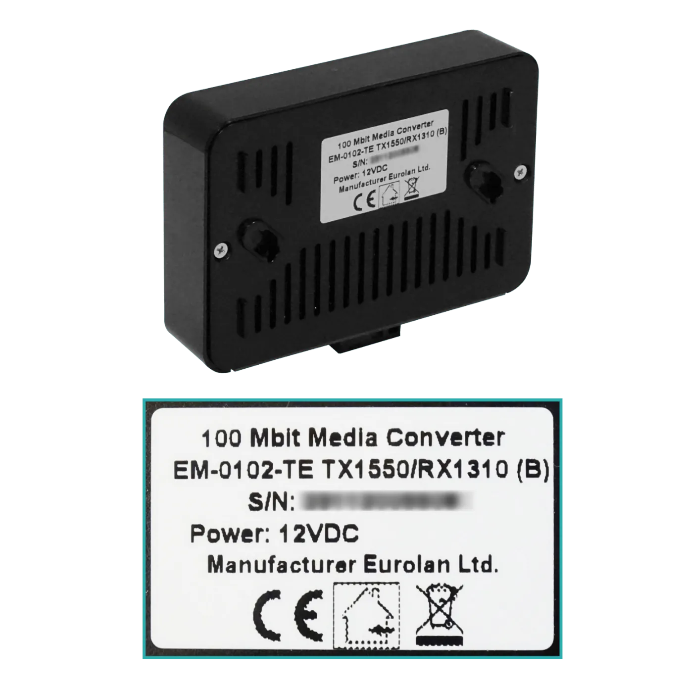 Kit de Conversores de Medios WDM para Fibra Monomodo SC 1310/1550nm 20km 100Mbps - EM-0102-TE 6