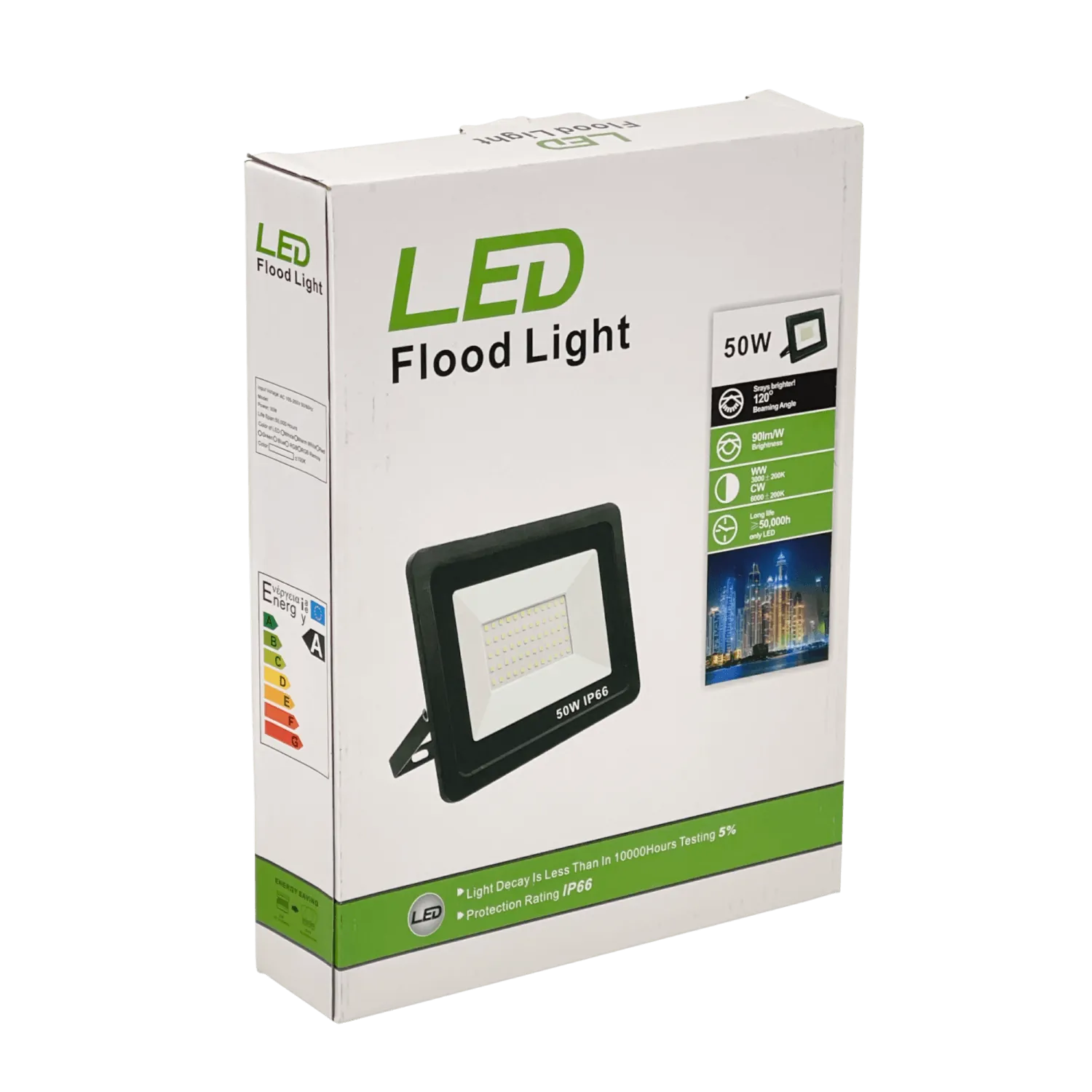 Lámpara LED Exterior, 50W, 900lm, 120°, 165-265V AC, IP66 2