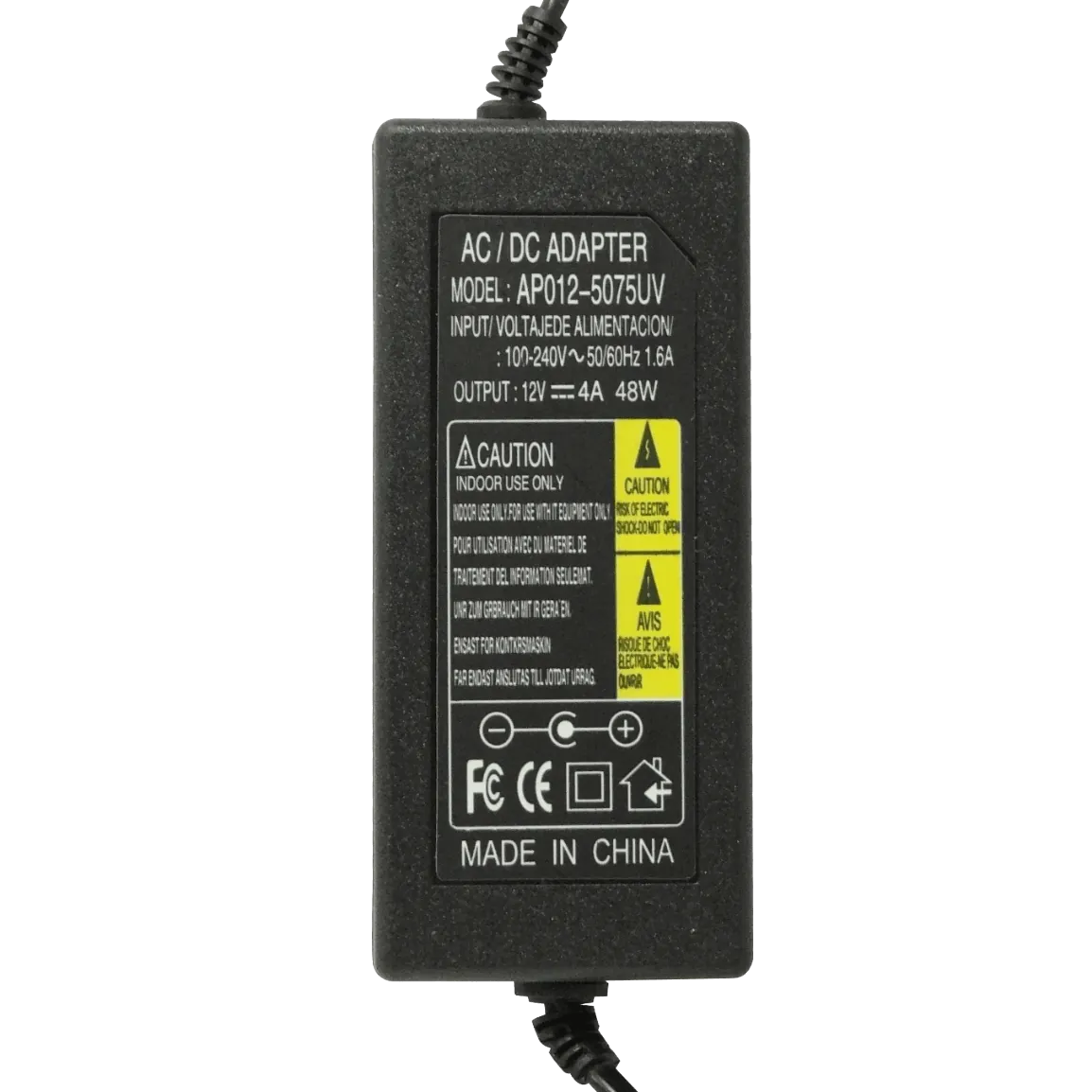 Fuente Switching 12V 4A 48W, Plug 5.5x2.1mm, Plástica para Interior 3
