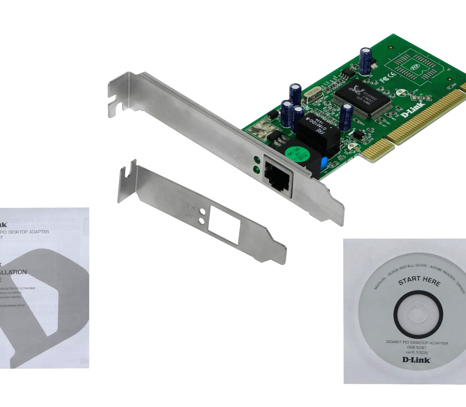 Tarjeta de Red RJ45 D-LINK PCI 10/100/1000 Base-T, PCI-Bus 32-bits 4