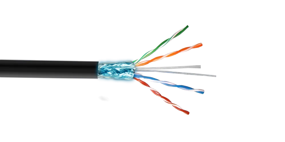Cable F/UTP Exterior LINKMADE CBXL-SN1 100m Cat5e Cobre Sólido AWG24 Negro PE 2