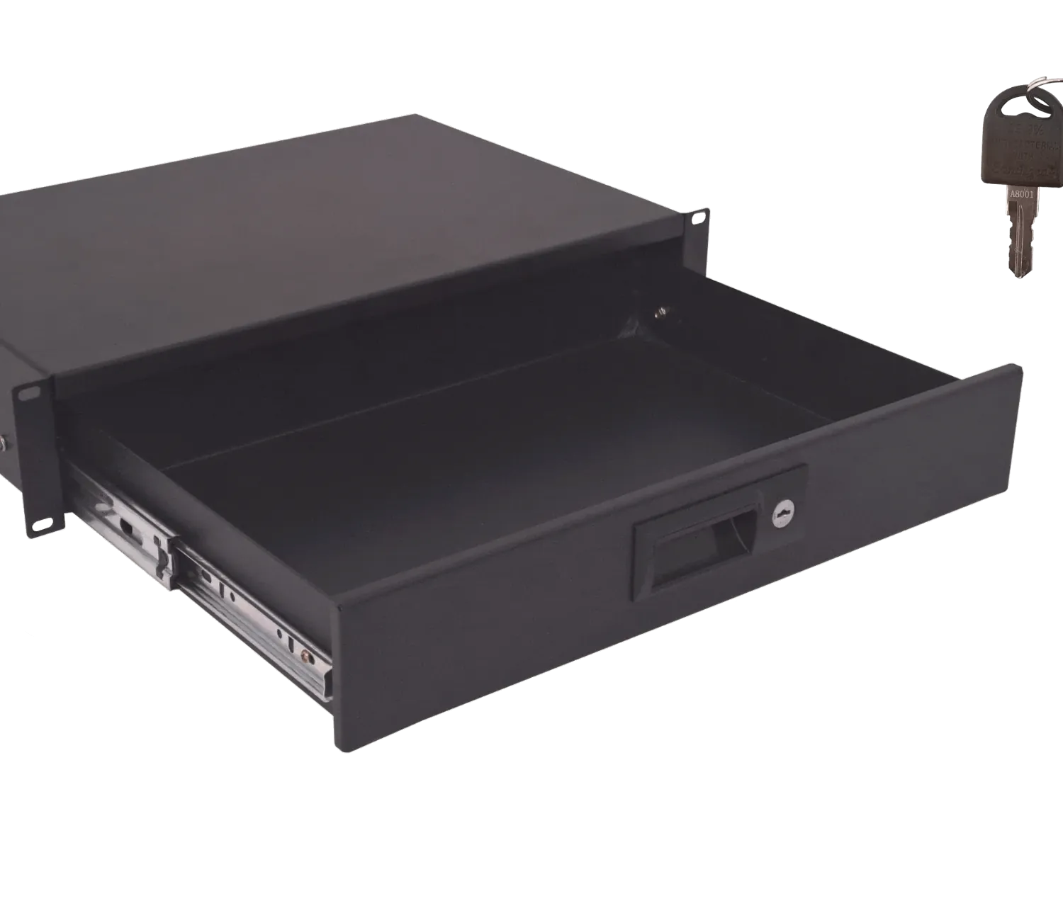 Cajon con Llave LINKMADE RAC-2U 2U Negro Profundidad 30cm Altura 2RU< 2