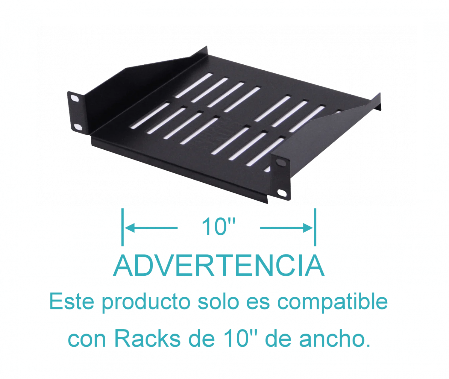 Bandeja Ventilada LINKMADE RB101-2L 1U 10 Pulgadas x 20cm Fondo Acero 1.2mm Angosta 2