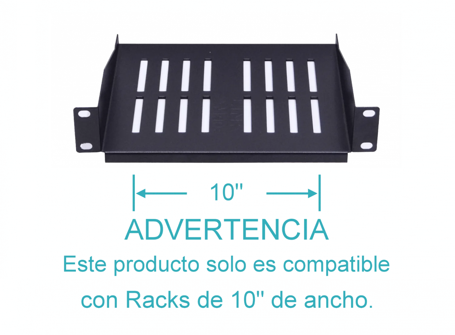 Bandeja Ventilada LINKMADE RB101-2L 1U 10 Pulgadas x 20cm Fondo Acero 1.2mm Angosta 3
