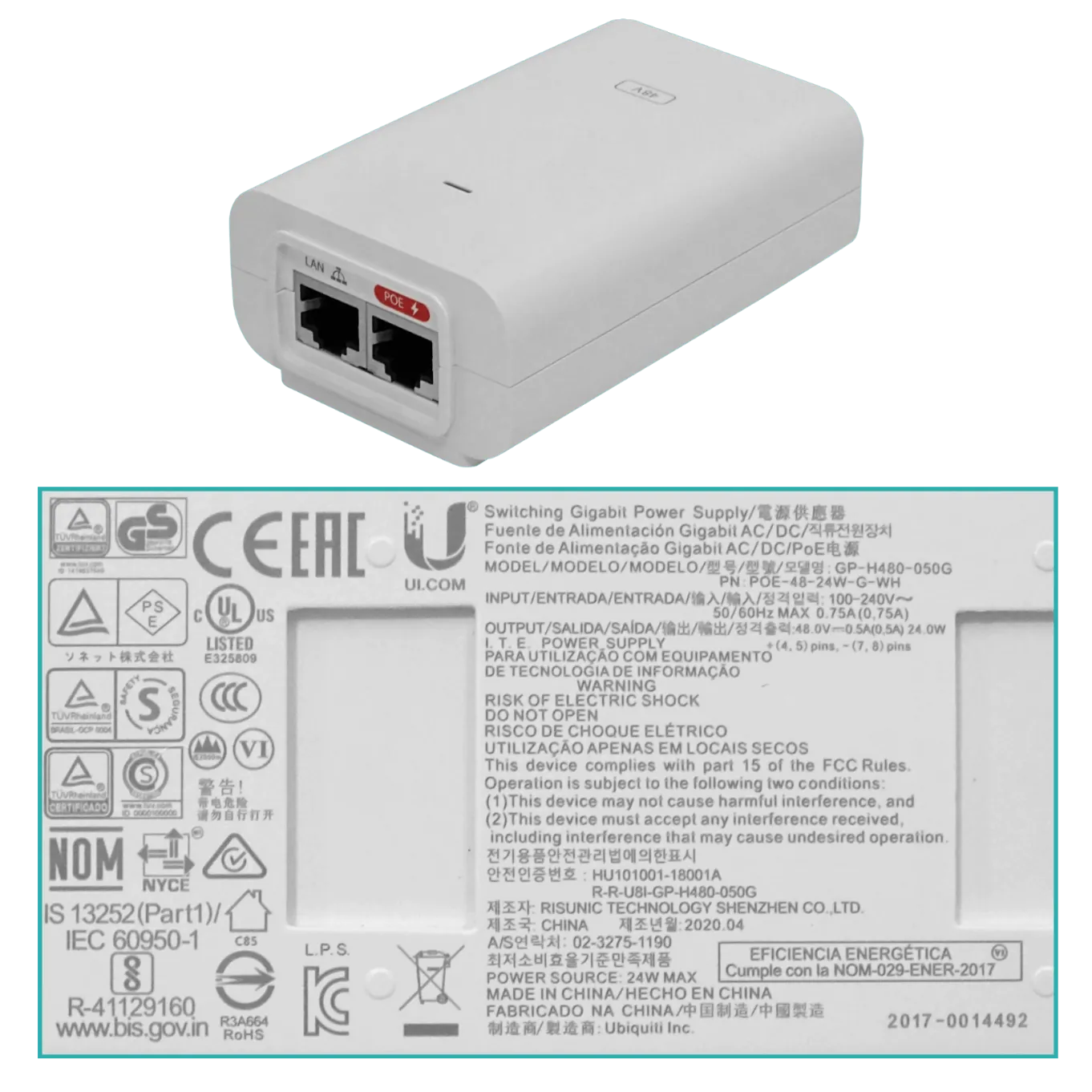 UBIQUITI 1un 4x4 1733mbps-5GHz 800-2,4GHz 4/3dBi inc-PoE48V/24W 2-1000 3