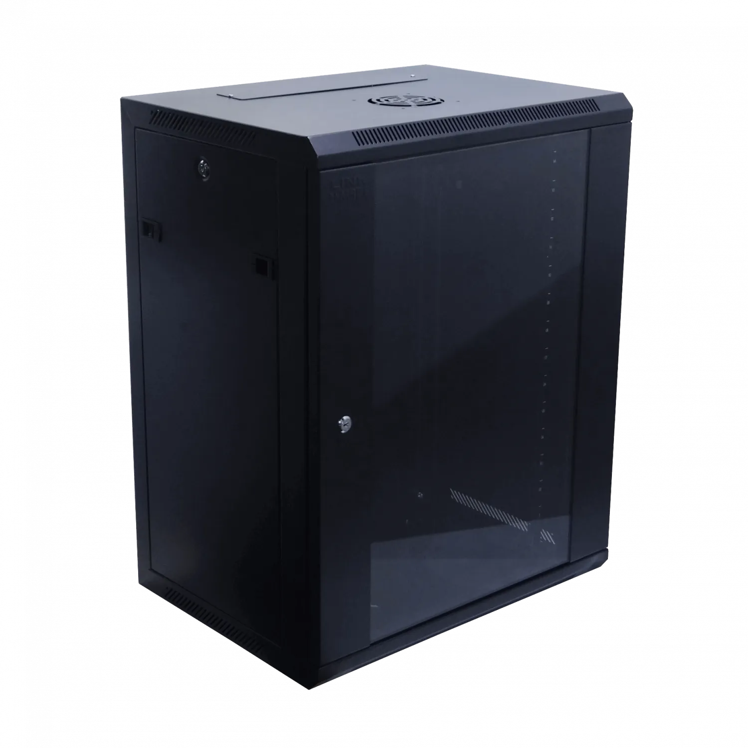 Gabinete Pared LINKMADE RK15-4L 15U Fondo 45cm Negro Incluye 2U 2