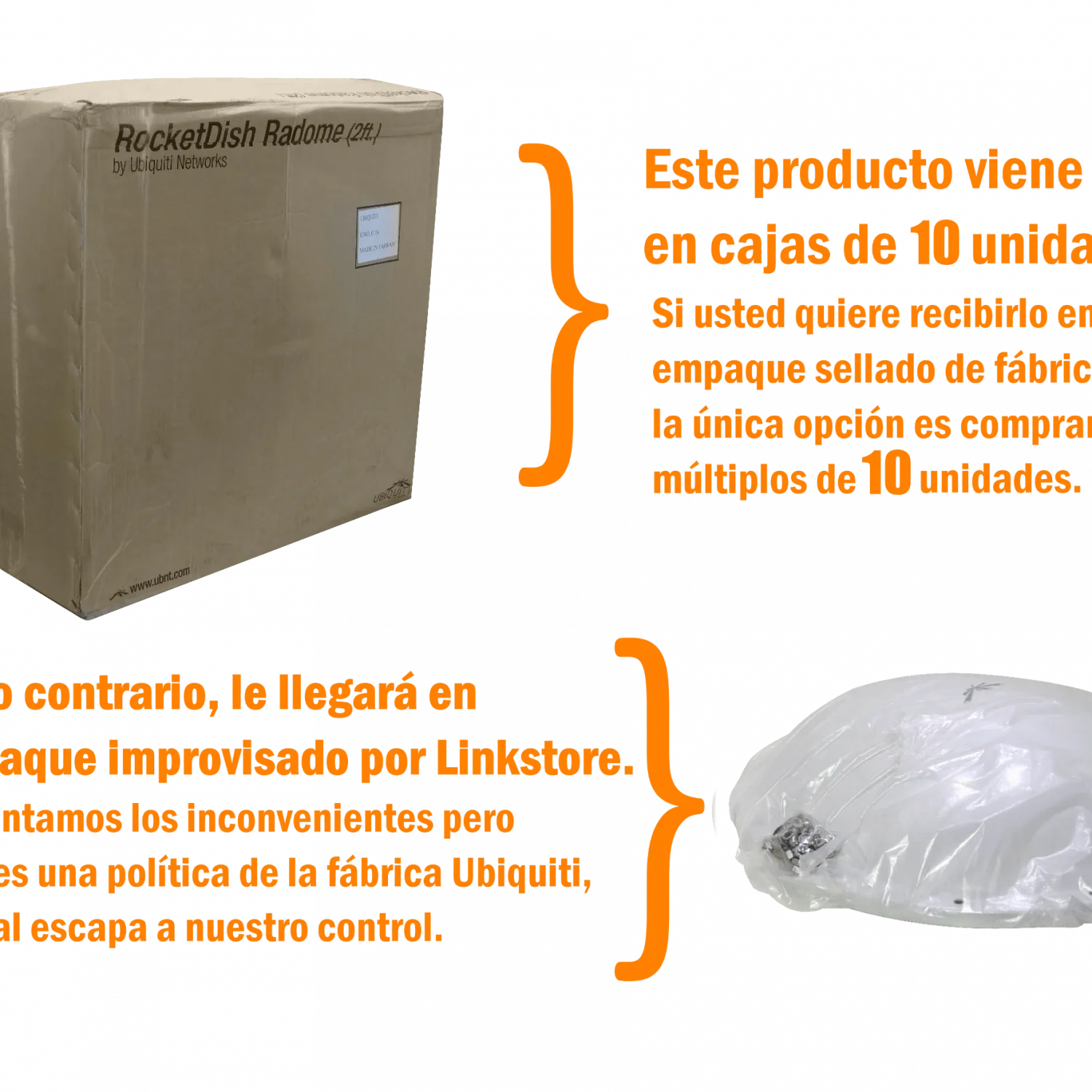 Cubierta Domo Radome de 2 Pies (600mm) para RD-2G24, RD-5G30 y RD-3G26, Ubiquiti RAD-2RD 5