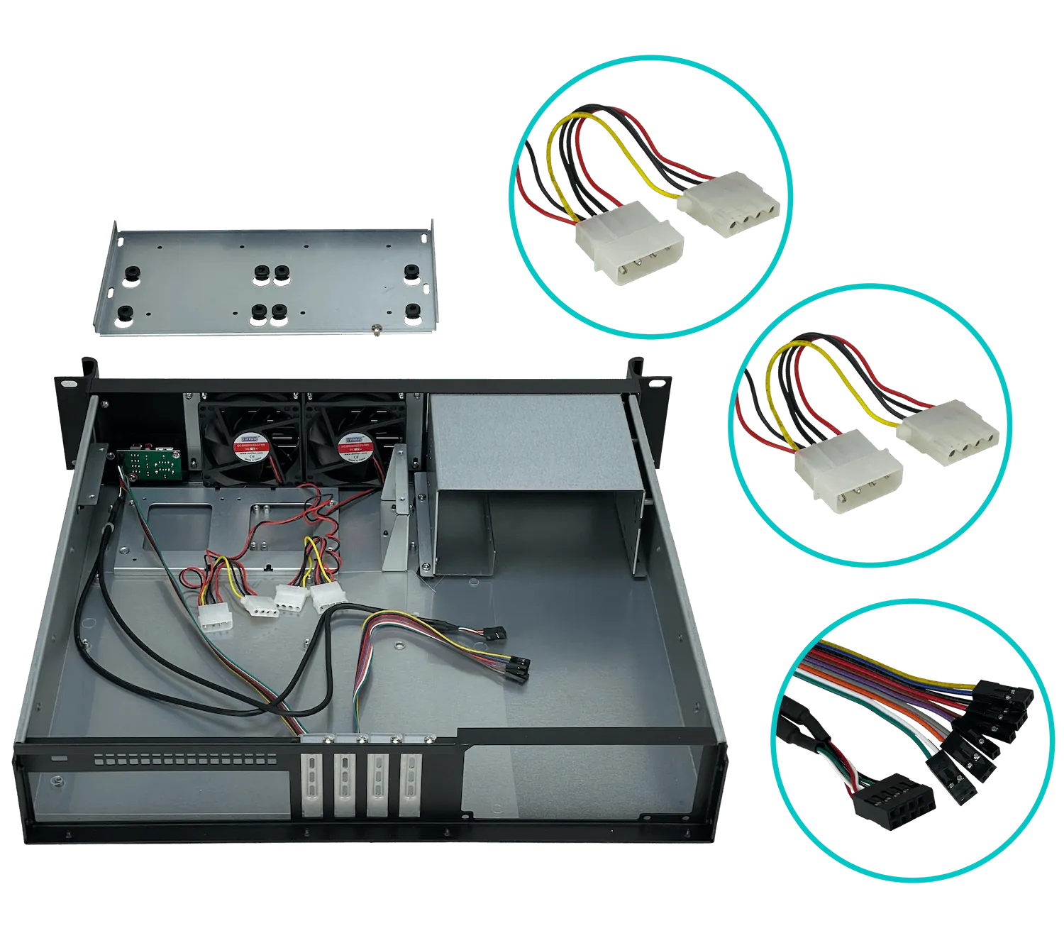 Case Rack LINKMADE RAG-2U 2U Micro ATX 4 PCI Low Profile sin Fuente ATX 4