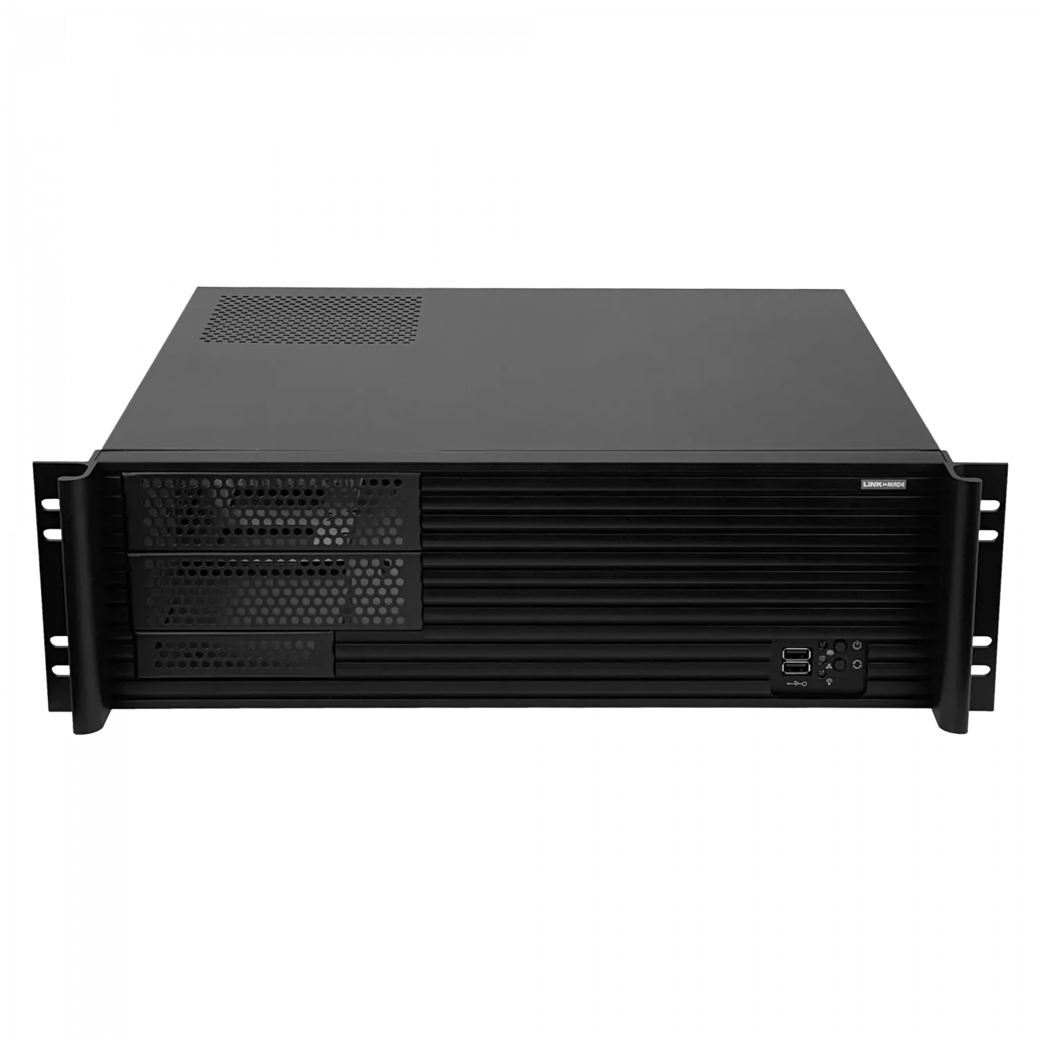 Case Rack LINKMADE RAG-3U 3U ATX MATX con 2 Ventiladores Requiere Fuente ATX 2