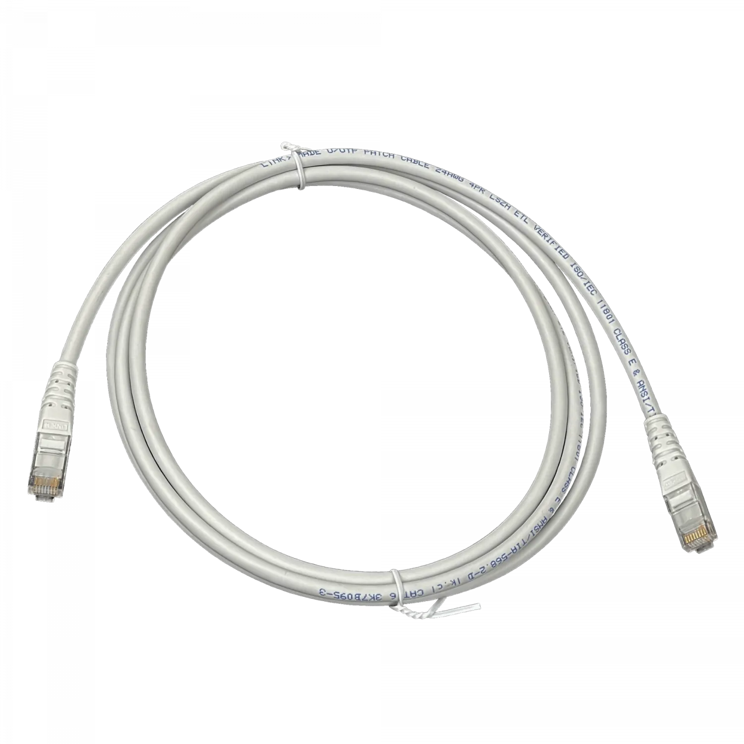 Cable Patch LINKMADE Cat6 Gris LSZH 2m Inyectado Multifilar para Redes de Alto Desempeño 3