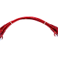 Pack x4 Cable Patch LINKMADE Cat6 30cm Rojo LSZH Inyectado - Miniatura 3