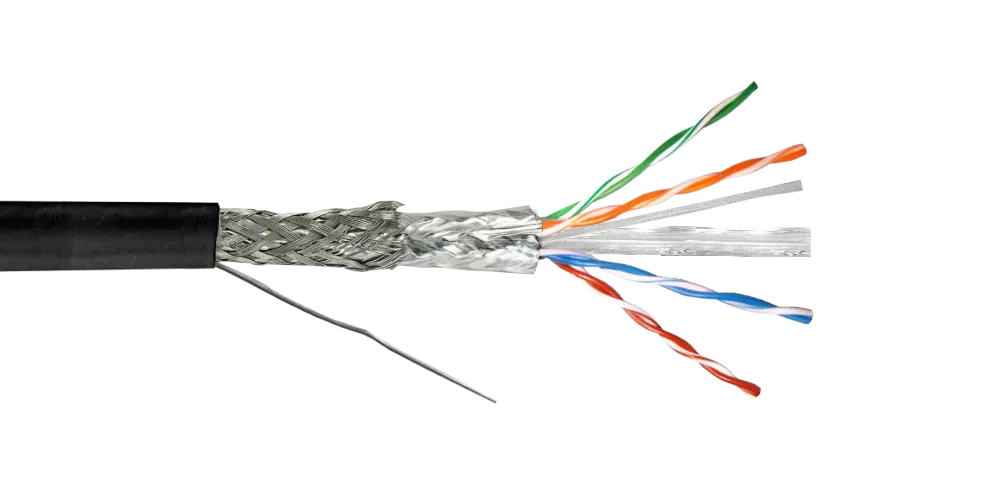 Cable SF/UTP Cat6 exterior unifilar 100 m, LINKMADE CBX6L-SFN1, negro, cobre 100 % 2