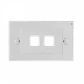 LINKMADE Blanco 2-Keystone Horizontal Faceplate 70x114mm - Miniatura 2