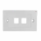 LINKMADE Blanco 2-Keystone Horizontal Faceplate 70x114mm - Miniatura 3