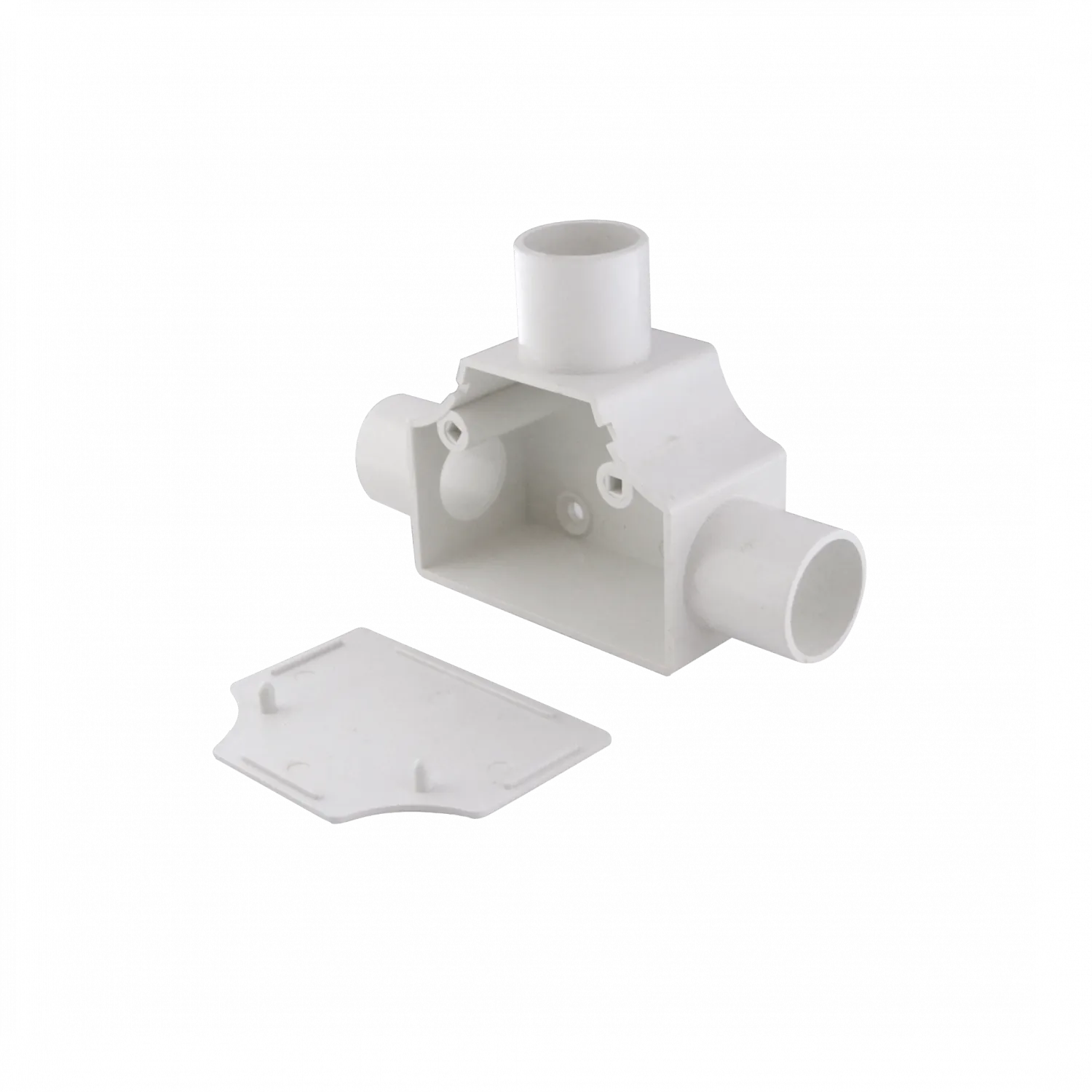 LINKCHIP 20mm Tee con Tapa para Tubo PVC Blanco Derivacion en T 2