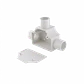 LINKCHIP 20mm Tee con Tapa para Tubo PVC Blanco Derivacion en T - Miniatura 2