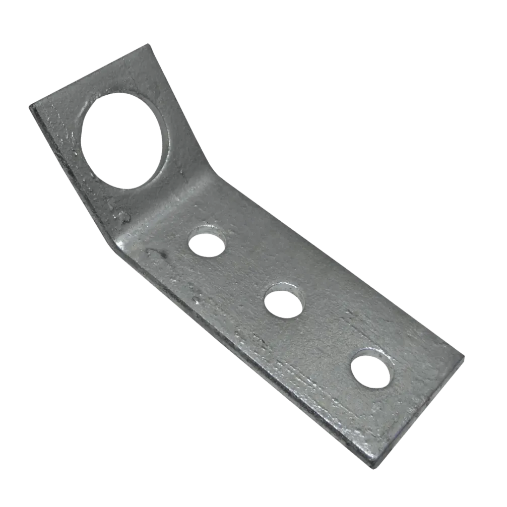 Base Anclaje Vientos LINKMADE MAST-FA Angular Zincado 80x40x3mm con Ojetillo 2