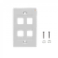 LINKMADE Blanco 4-Keystone Vertical Faceplate 70x114mm - Miniatura 3