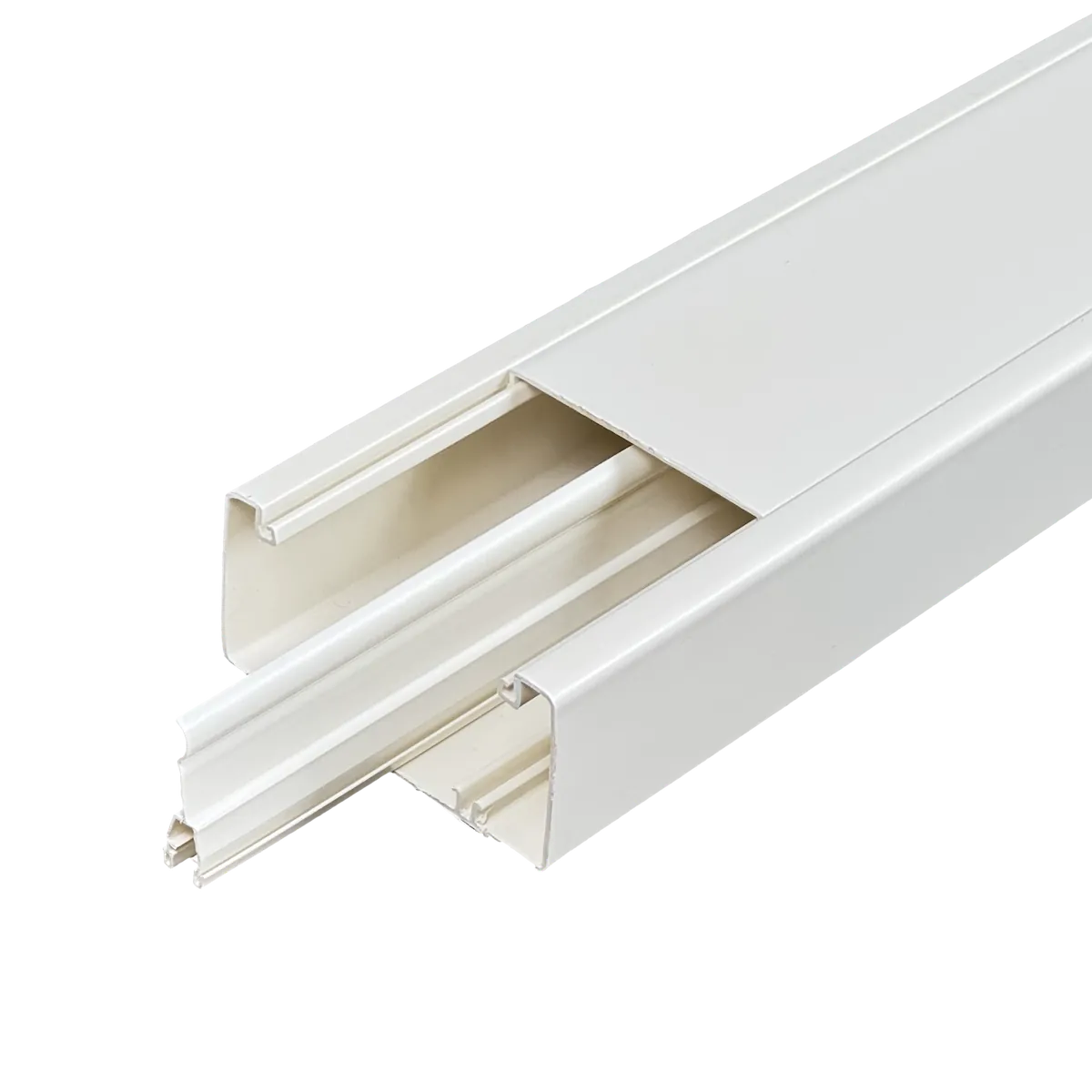 Canaleta LinkChip QN1W PVC blanco 100x50mm con separador y tapa 2m 3