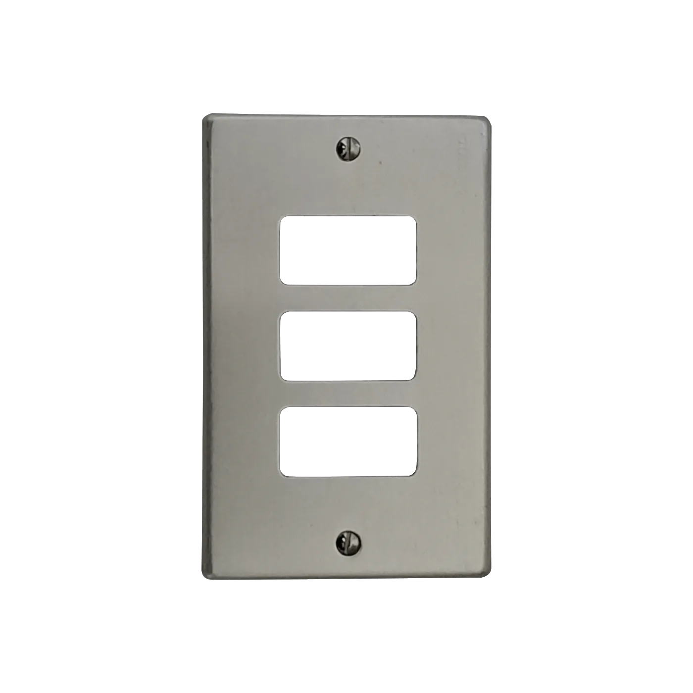 BTICINO Placa 3 Puestos Modulos Aluminio c/Tornillos 2