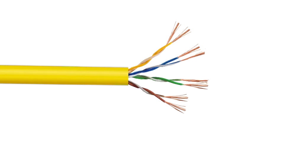 Caja Cable LINKMADE Cat5e UTP Amarillo 305mt Cobre Multifilar para Patch 2