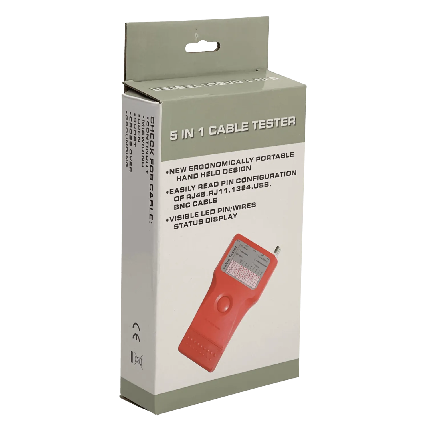Tester 1-USB 1-1394 1-BNC 1-RJ45 1-RJ11 REQ/BAT-9V 7