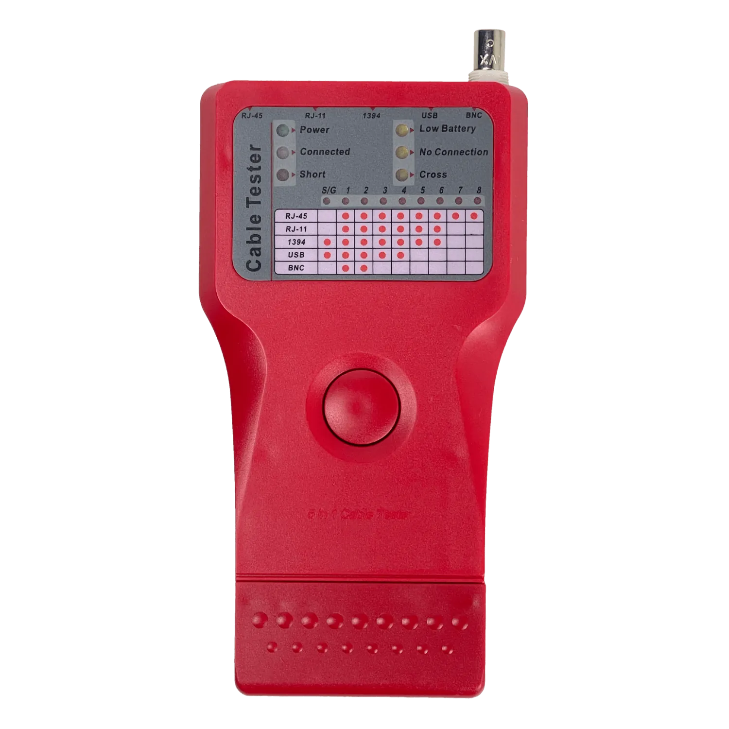 Tester 1-USB 1-1394 1-BNC 1-RJ45 1-RJ11 REQ/BAT-9V 8