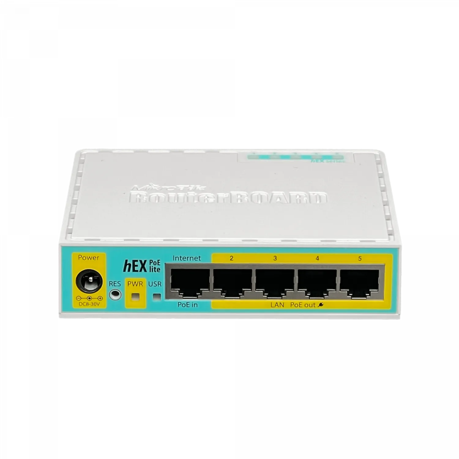 Router MikroTik hEX PoE lite RB750UPr2 - x5 Puertos, PoE en 4 Puertos, USB, CPU 650MHz, 64MB RAM 3