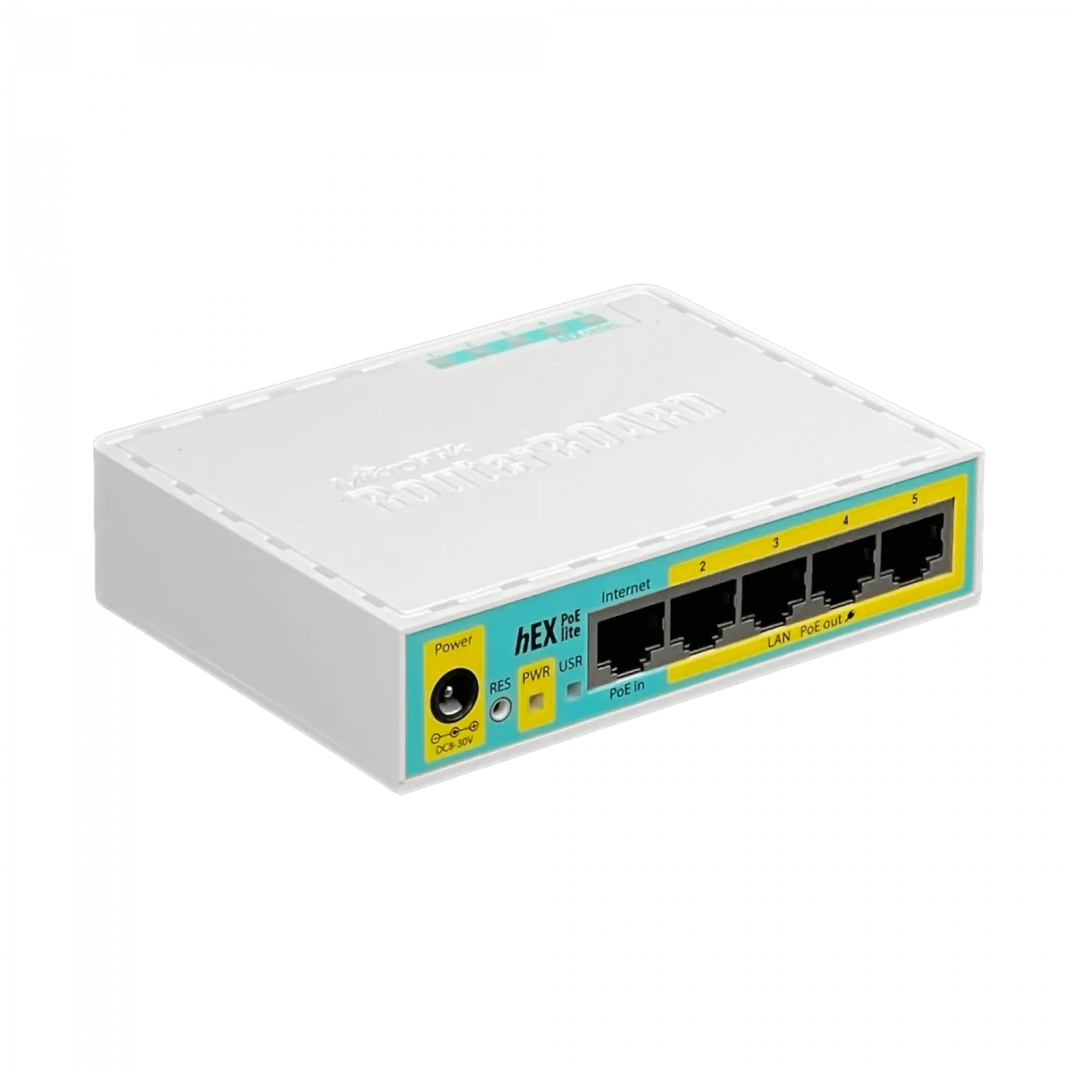 Router MikroTik hEX PoE lite RB750UPr2 - x5 Puertos, PoE en 4 Puertos, USB, CPU 650MHz, 64MB RAM 7