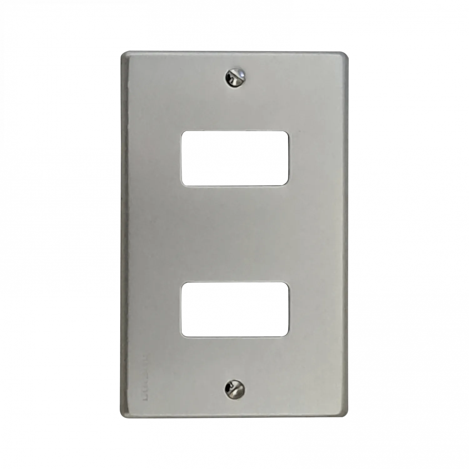 BTICINO Placa 2 Puestos Modulos Aluminio c/Tornillos 3