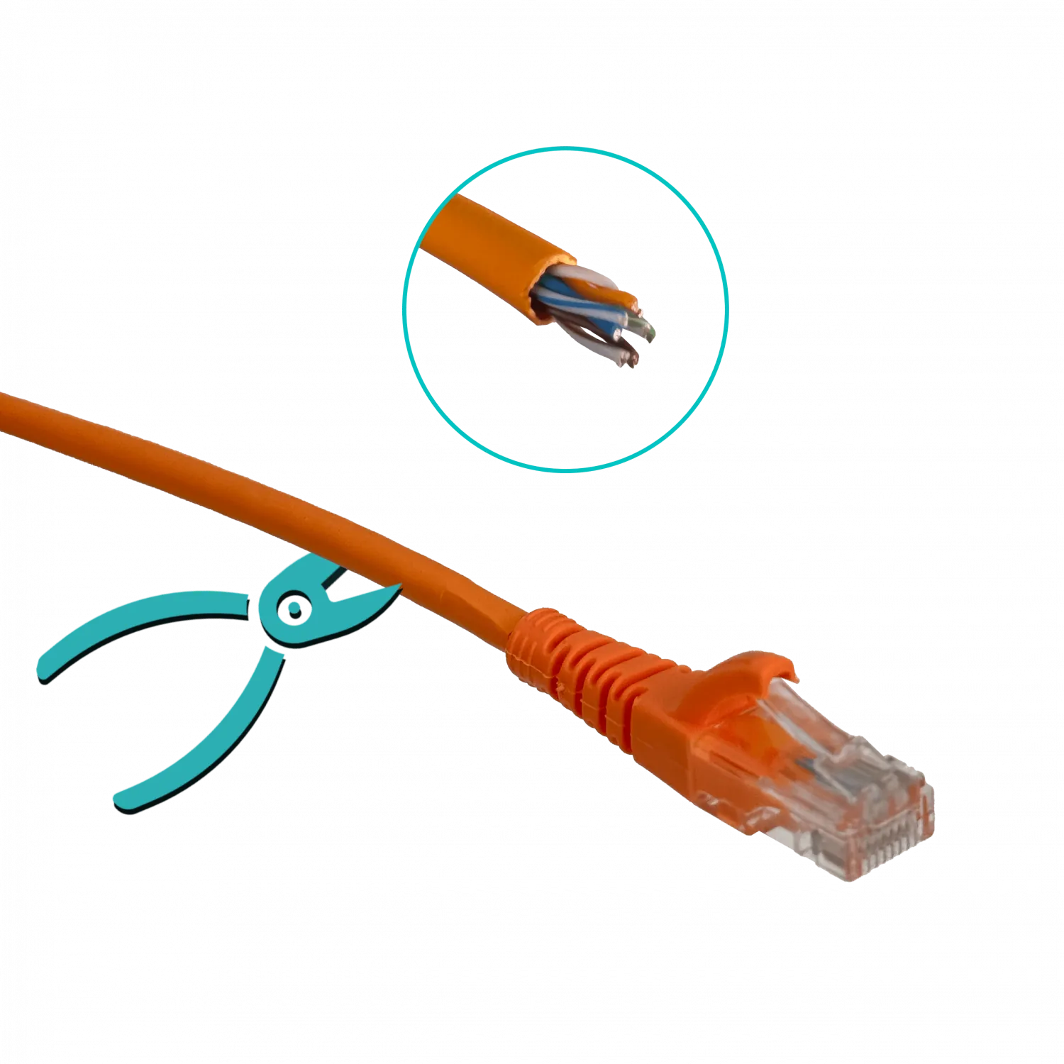 Cable Patch LINKMADE Cat5e 3mt Naranjo LSZH Inyectado Multifilar 5