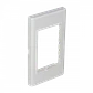 3-Espacios Placa Mural 120x70mm Blanca Faceplate Multimedia LY-092 - Miniatura 3
